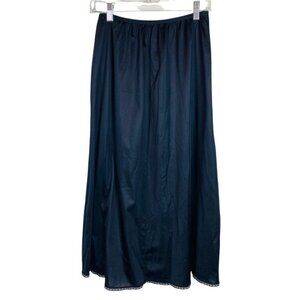 Vintage Lace Vanity Fair Slip Skirt Semi-Sheer Sz M Nylon Elastic Waist #11-711